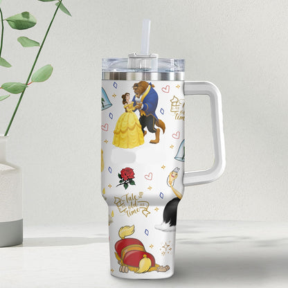 Beauty And The Beast 40 Oz Tumbler Tale As Old As Time Tumbler 40 Oz White