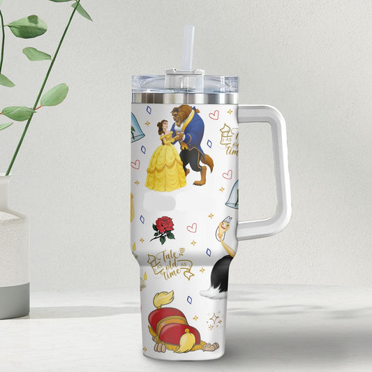 Beauty And The Beast 40 Oz Tumbler Tale As Old As Time Tumbler 40 Oz White