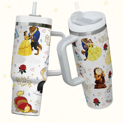 Beauty And The Beast 40 Oz Tumbler Tale As Old As Time Tumbler 40 Oz White