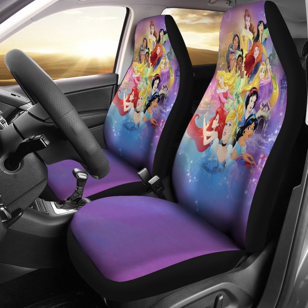 DN Car Seat Covers DN Princesses All Together Graphic Seat Covers Colorful