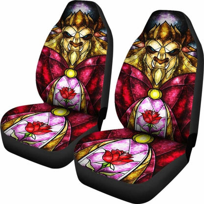 Beauty And The Beast Car Seat Covers DN The Beast Stained Glass Pattern Seat Covers Pink Yellow