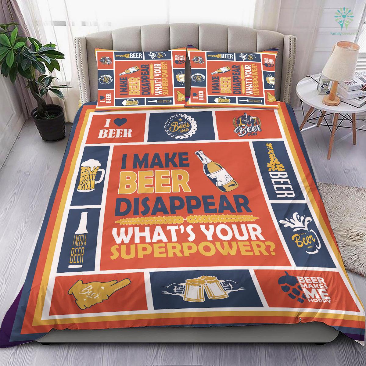 Beer Bedding Set I Make Beer Disappear Duvet Covers Orange Unique Gift