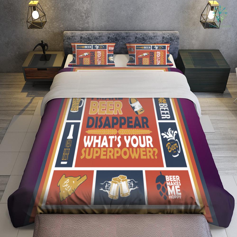 Beer Bedding Set I Make Beer Disappear Duvet Covers Orange Unique Gift