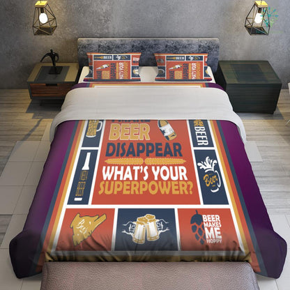 Beer Bedding Set I Make Beer Disappear Duvet Covers Orange Unique Gift