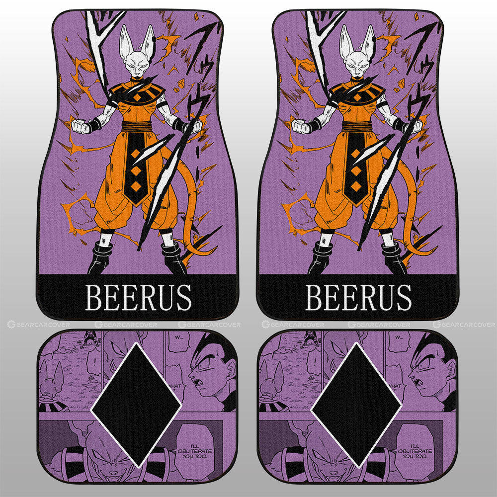 Dragon Ball Car Mats Beerus Car Floor Mats Dragon Ball Anime Manga Color Style Car Floor Mats