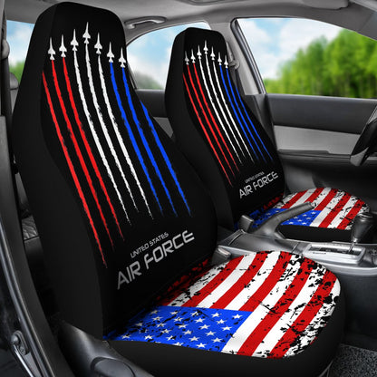 Veteran Car Seat Covers US Air Force American Flag Seat Covers Blue Red