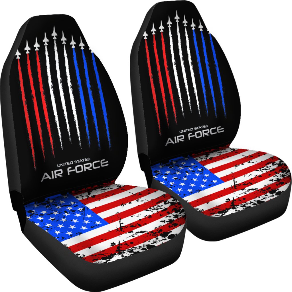 Veteran Car Seat Covers US Air Force American Flag Seat Covers Blue Red