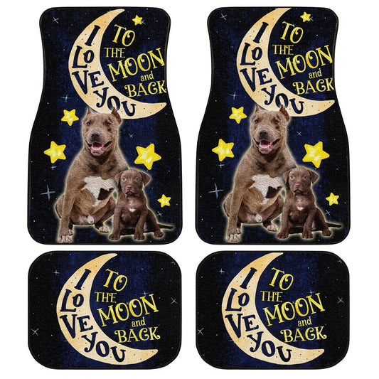 Dog Car Floor Mats Cute Love Yo To The Moon And Back Pit Bull Dog Car Mats