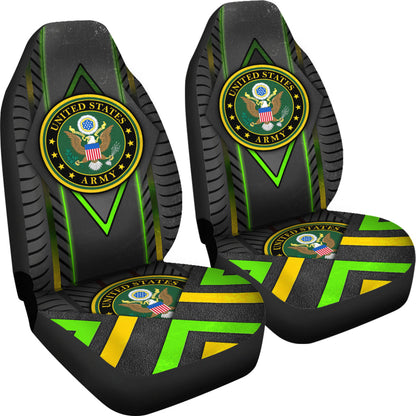 Veteran Car Seat Covers United States Army Symbol Graphic Seat Covers Black Green