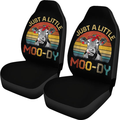 Cow Car Seat Covers Just A Little Moo-Dy Cow Seat Covers Black
