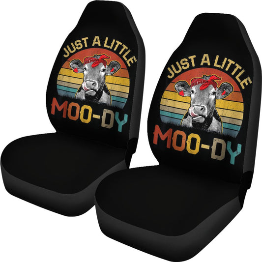 Cow Car Seat Covers Just A Little Moo-Dy Cow Seat Covers Black