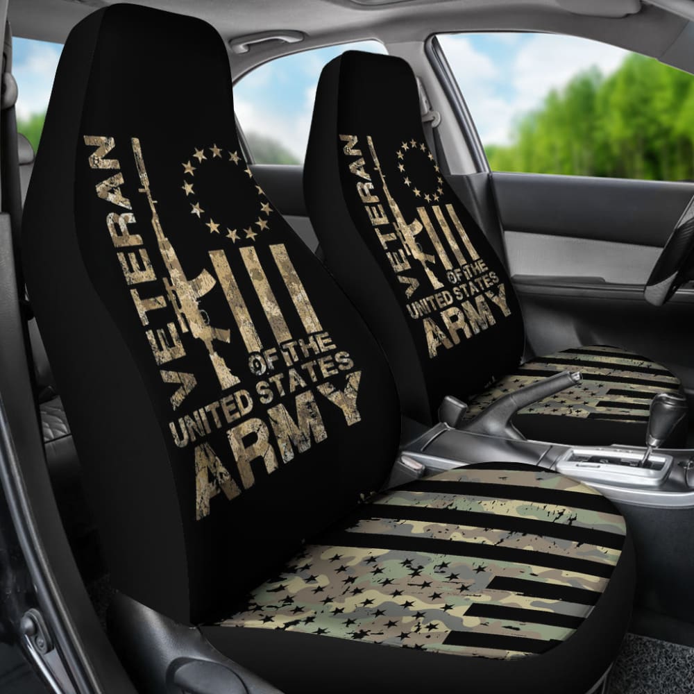 Veteran Car Seat Covers Veteran Of The United States Army Seat Covers Black