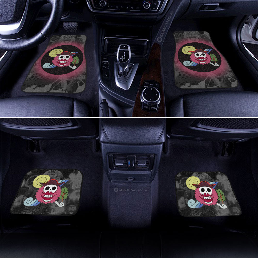 One Piece Car Mats Big Mom Pirate Jolly Roger Symbol Car Floor Mats Colorful