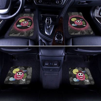 One Piece Car Mats Big Mom Pirate Jolly Roger Symbol Car Floor Mats Colorful