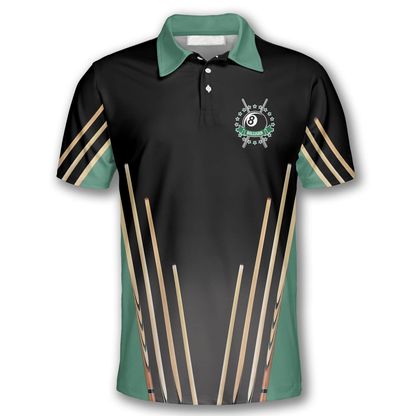 Billard Polo Shirt I’m Here To Break Your Balls Boys Polo Shirts Black Green