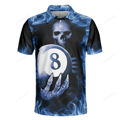 Billard Polo Shirt Billiard Because Murder Is Wrong Boys Polo Shirts Black Blue