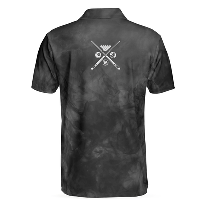 Billard Polo Shirt Billard Player Dot Art Pattern Boys Polo Shirts Black