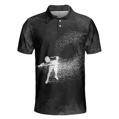 Billard Polo Shirt Billard Player Dot Art Pattern Boys Polo Shirts Black