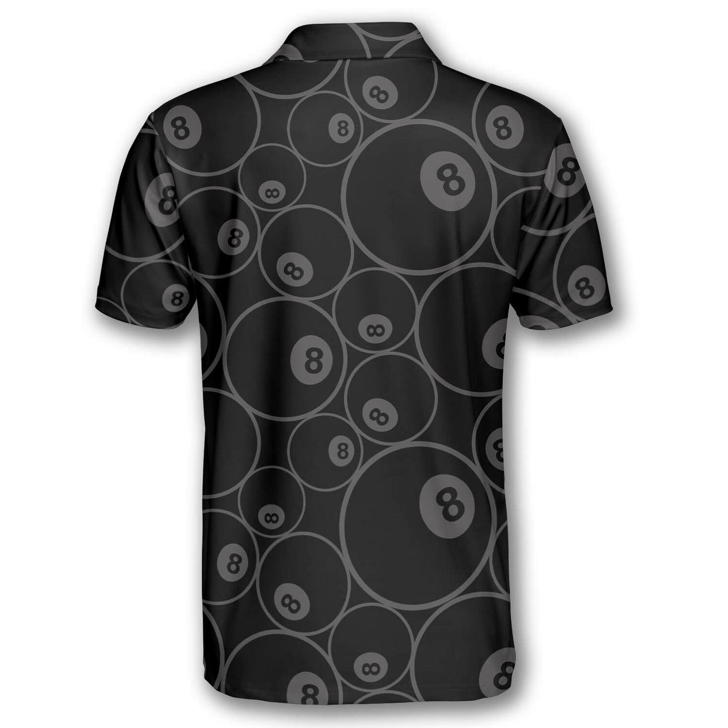 Billard Polo Shirt Billiards Pool Heartbeat Pattern Boys Polo Shirts Black