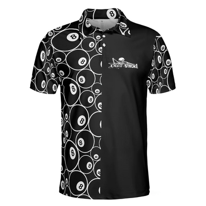 Billard Polo Shirt Billiards Skeleton Dead Stroke Boys Polo Shirts Black