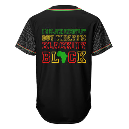 Black Excellence Today “Blackity Black” - African American Baseball Jersey - Gift for Black Dad, Grandpa, Husband