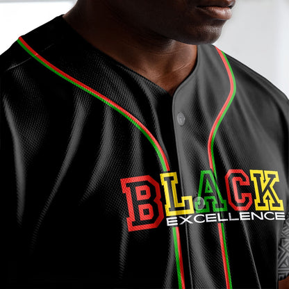 Black Excellence Today “Blackity Black” - African American Baseball Jersey - Gift for Black Dad, Grandpa, Husband