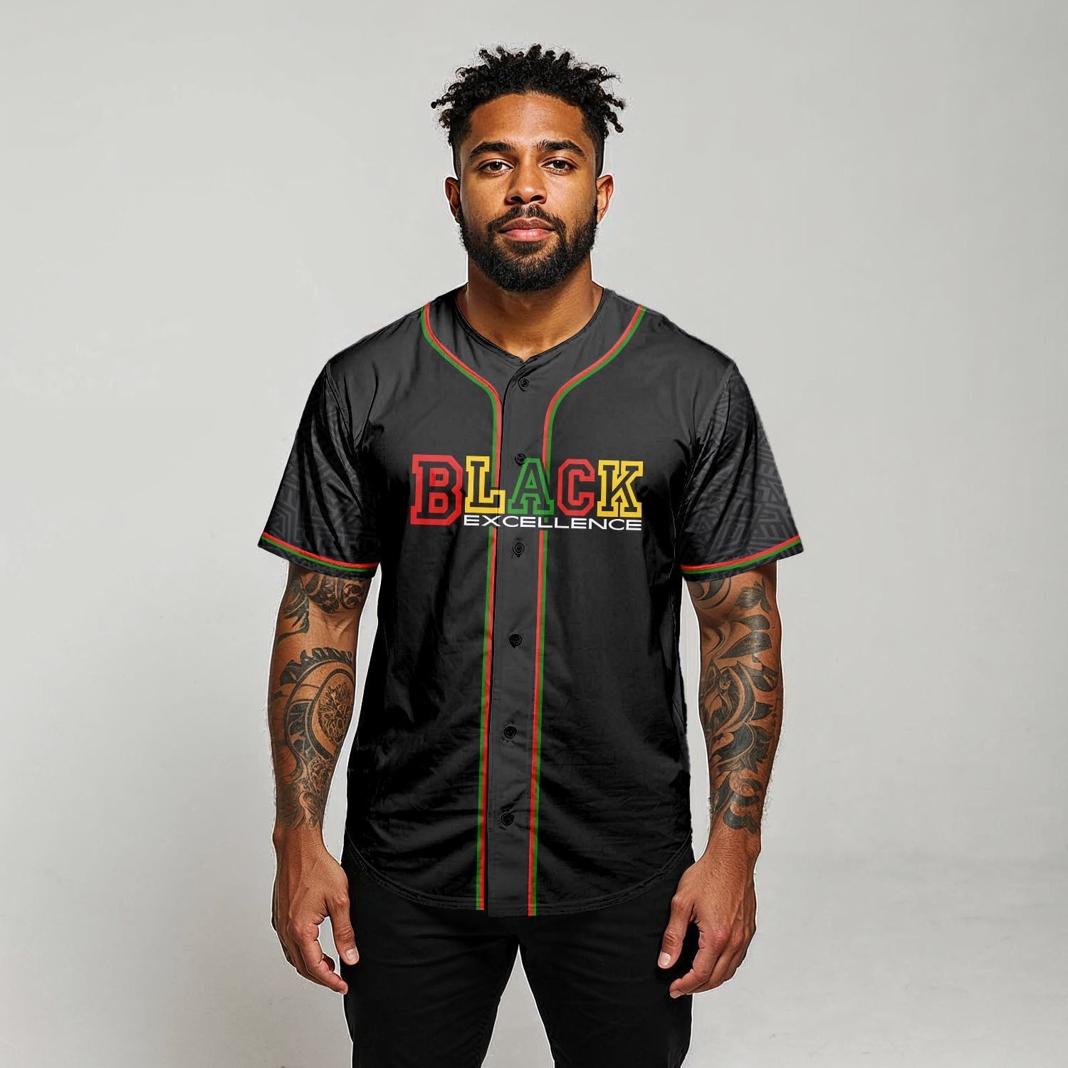 Black Excellence Today “Blackity Black” - African American Baseball Jersey - Gift for Black Dad, Grandpa, Husband