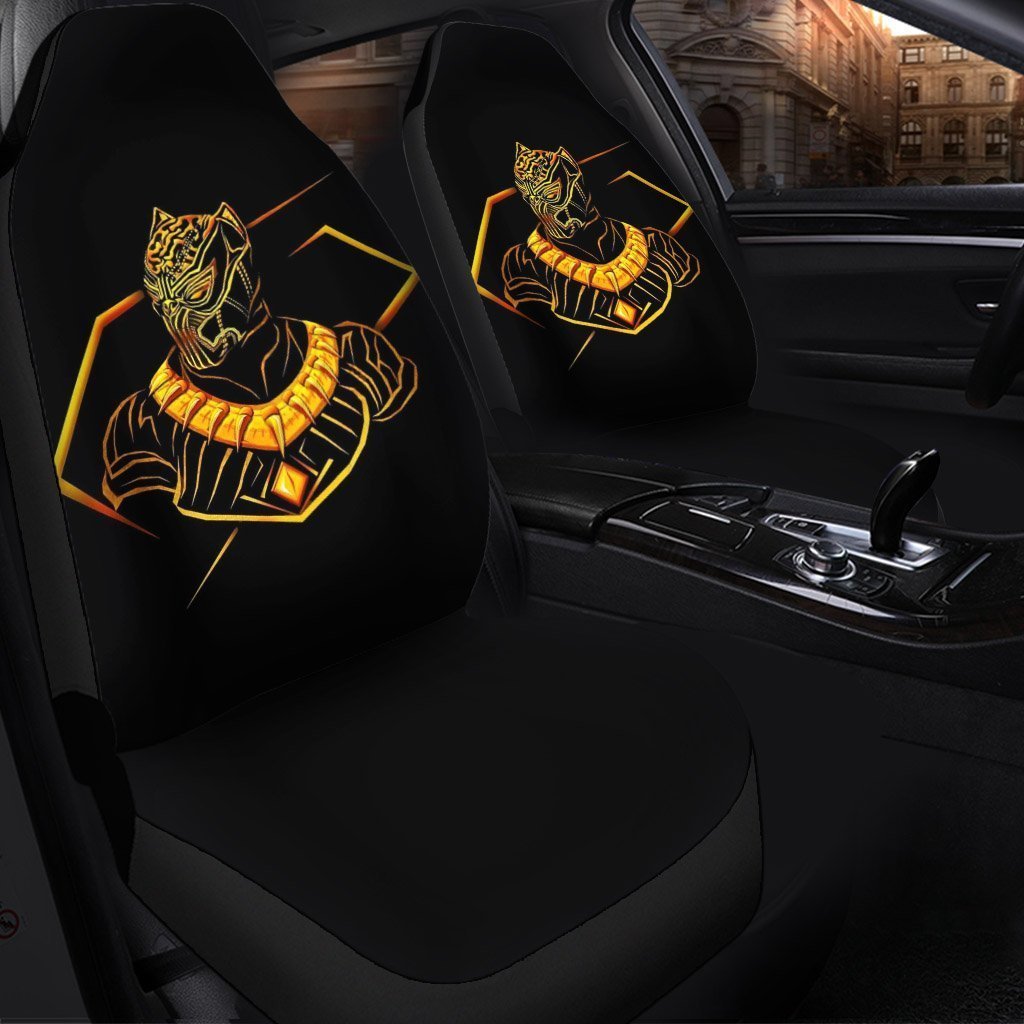 Black Panther Car Seat Covers Black Panther Glowing Seat Covers Black Yellow