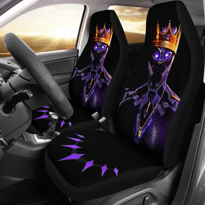 Black Panther Car Seat Covers Black Panther King Crown Seat Covers Black