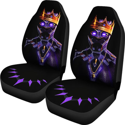 Black Panther Car Seat Covers Black Panther King Crown Seat Covers Black