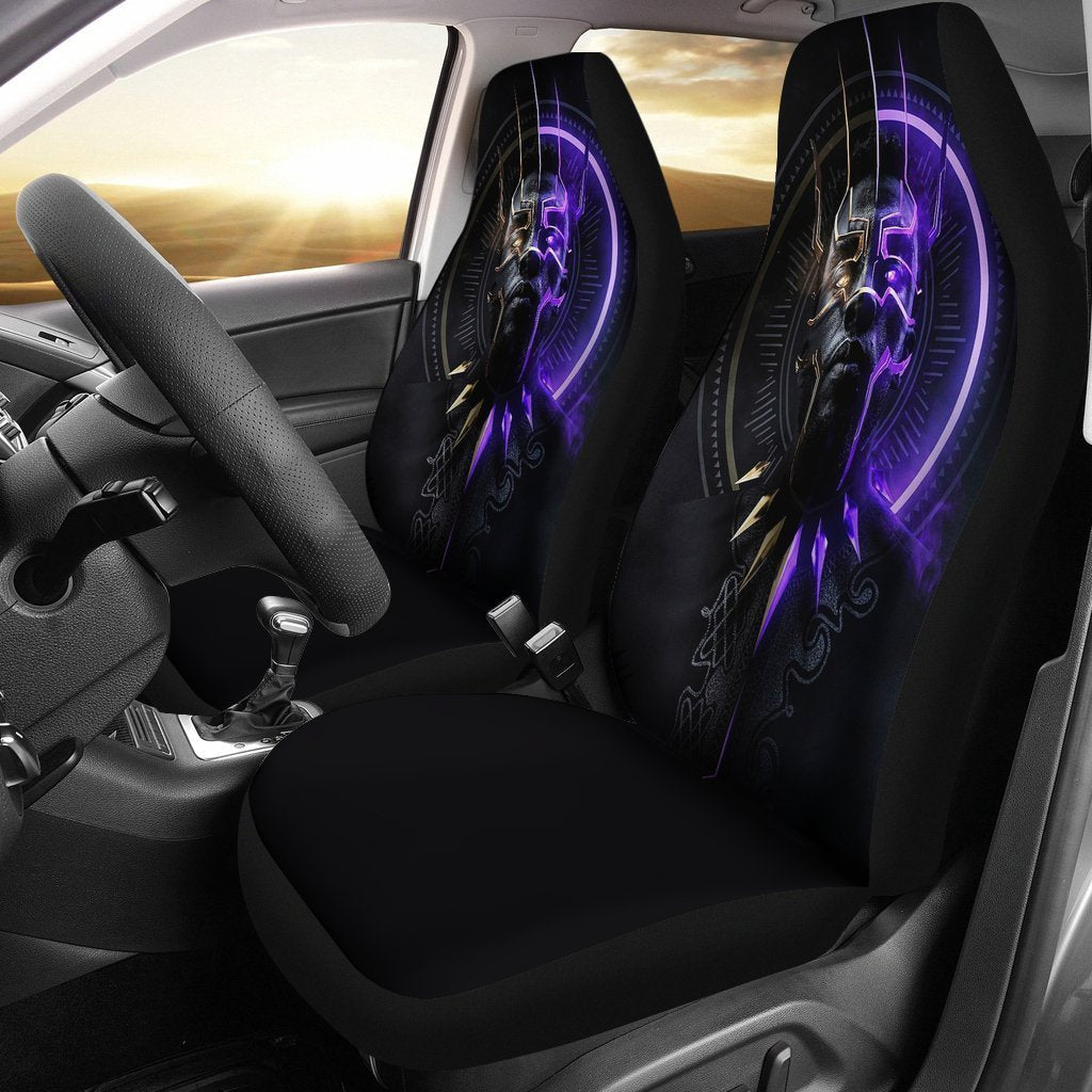 Black Panther Car Seat Covers Black Panther Under The Light Seat Covers Black Purple