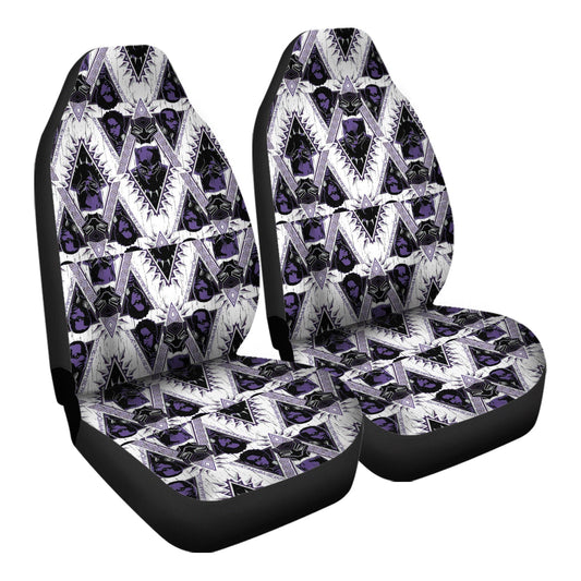 Black Panther Car Seat Covers Black Panther MV Hero Pattern Seat Covers White Purple