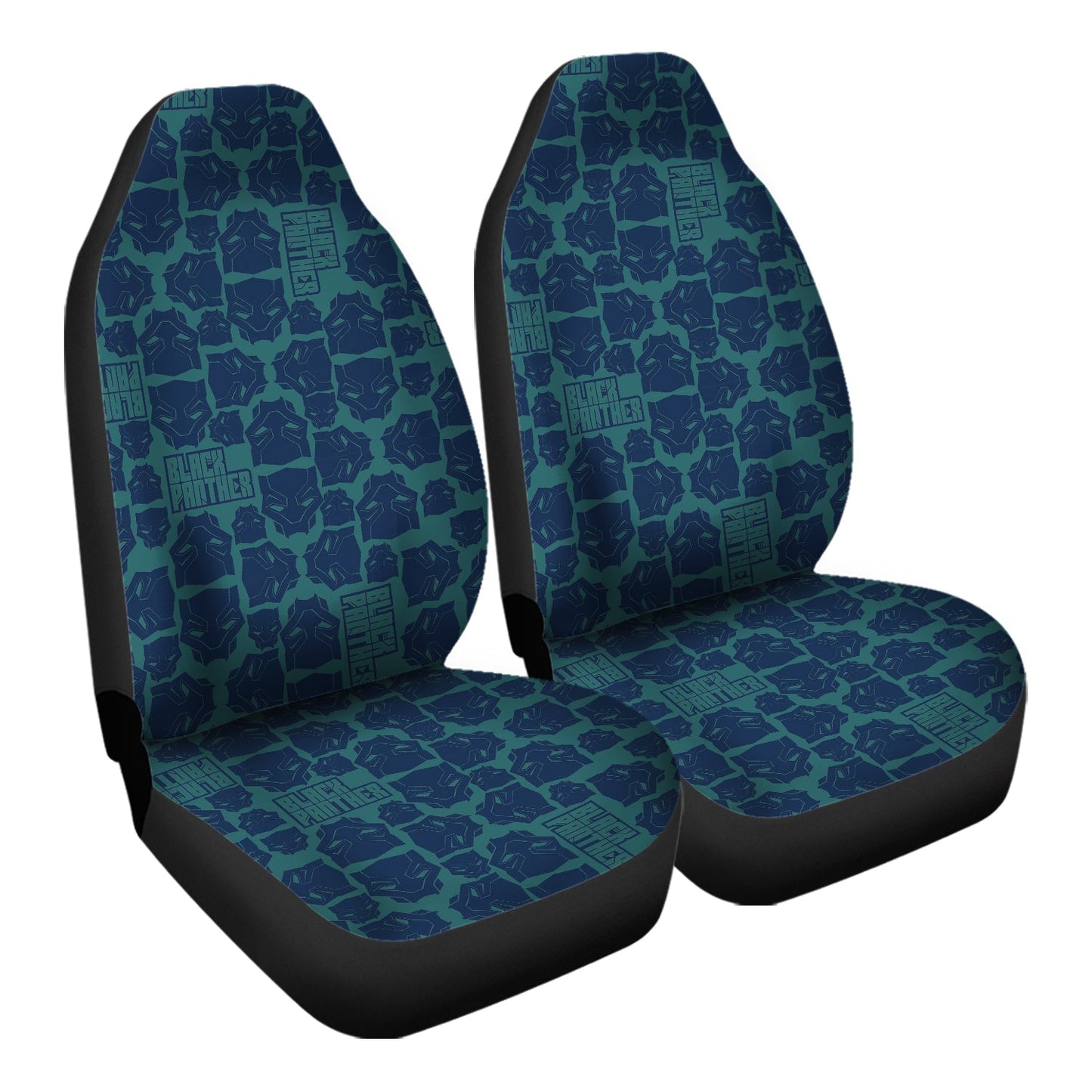 Black Panther Car Seat Covers Black Panther Helmet Pattern Seat Covers Blue Black