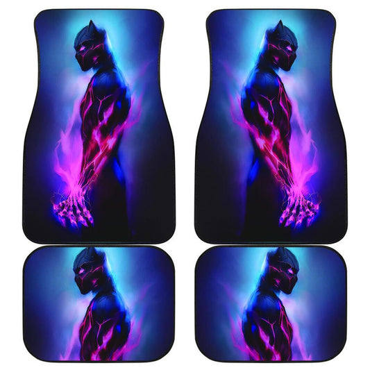 MV Car Floor Mats Cool Black Panther Superhero Power MV Car Mats