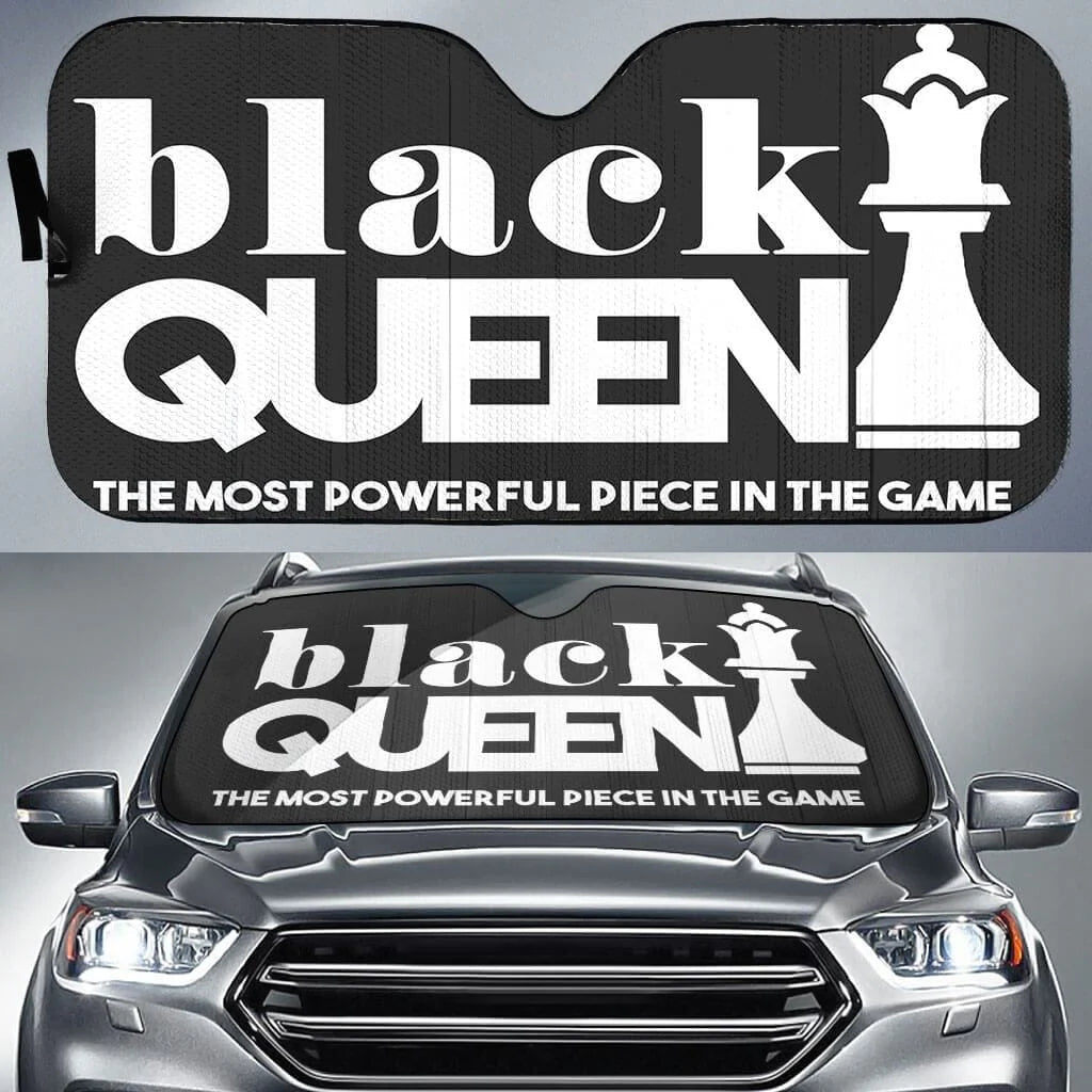 Africa American Car Sun Shade The Most Powerful Piece In The Game Winshield Sun Shade Black White