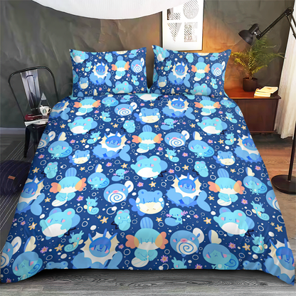 PKM Bedding Set All Types Water PKM Duvet Covers Blue Unique Gift