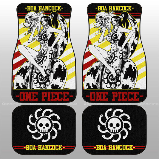 One Piece Car Mats One Piece Character Boa Hancock Symbol Car Floor Mats Colorful