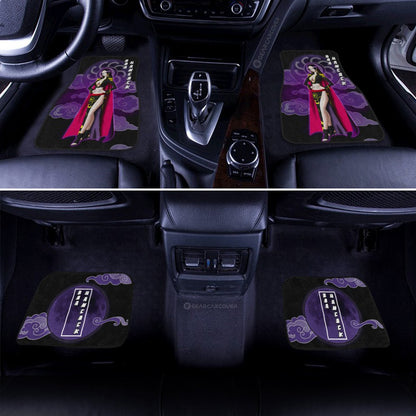 One Piece Car Mats Boa Hancock Graphic Moon Cloud Pattern Car Floor Mats Black Purple