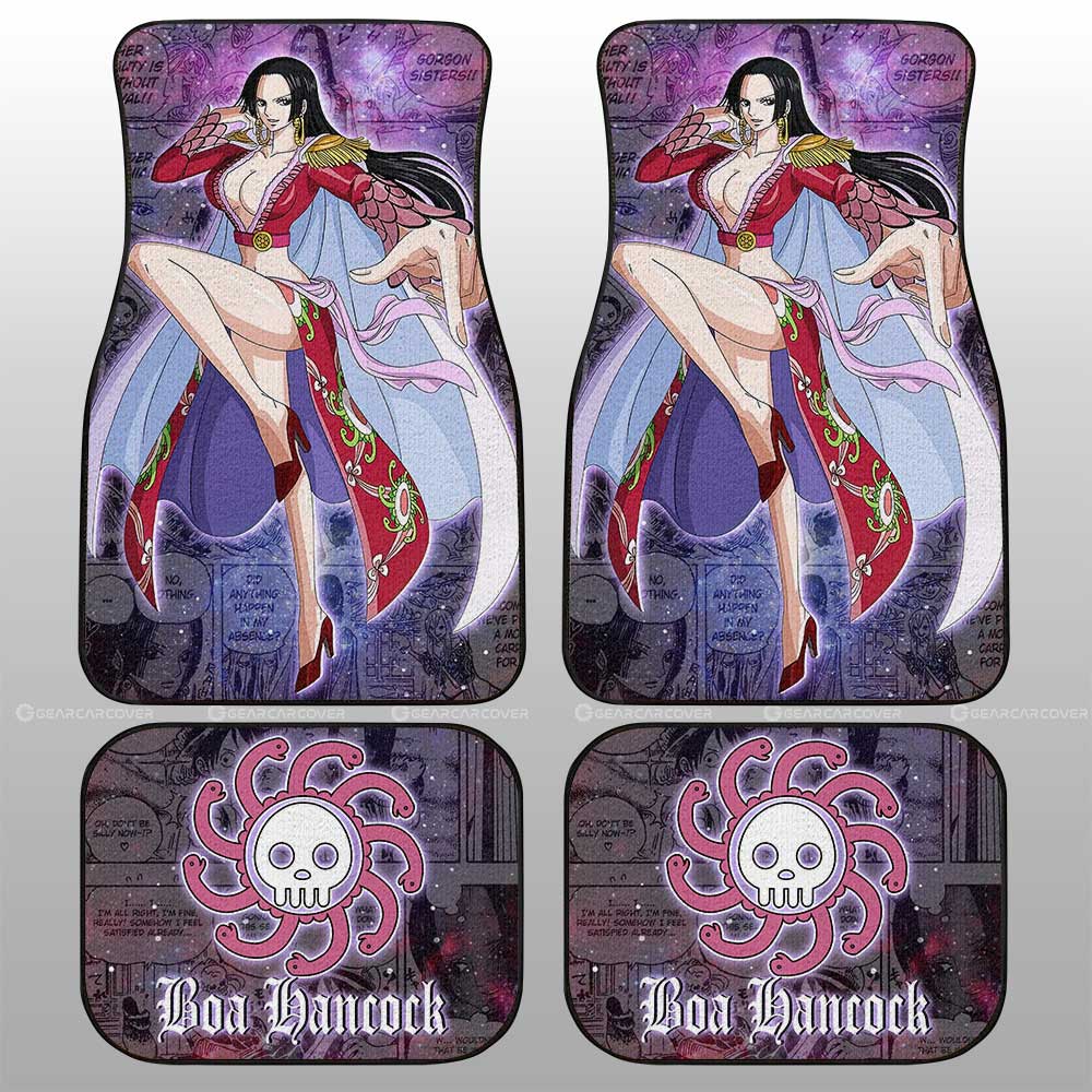 One Piece Car Mats Boa Hancock Graphic Galaxy Manga Pattern Car Floor Mats Colorful