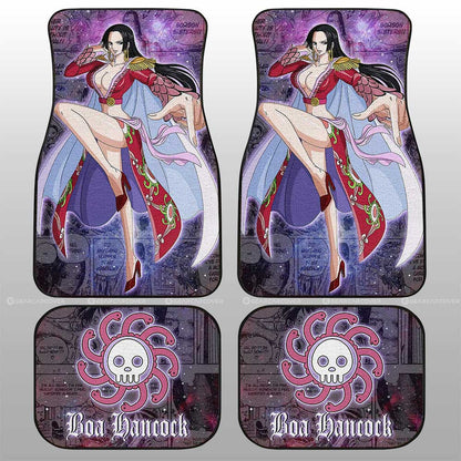 One Piece Car Mats Boa Hancock Graphic Galaxy Manga Pattern Car Floor Mats Colorful