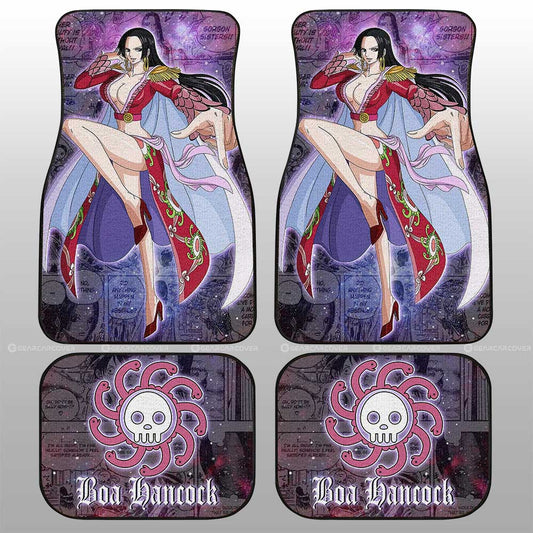 One Piece Car Mats Boa Hancock Graphic Galaxy Manga Pattern Car Floor Mats Colorful