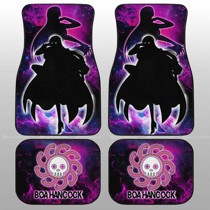 One Piece Car Mats Boa Hancock Silhouette Galaxy Car Floor Mats Black Purple
