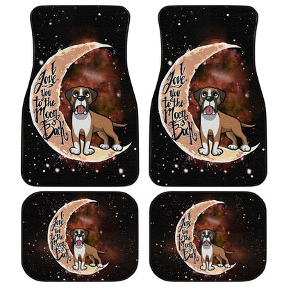 Dog Car Floor Mats Boxer Dog Love You To The Moon And Back Car Mats