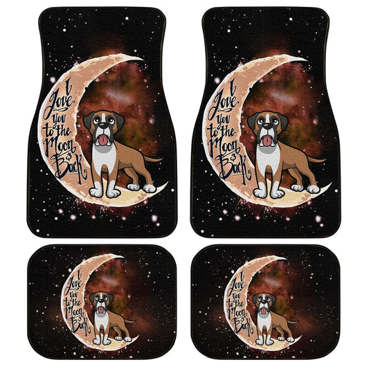 Dog Car Floor Mats Boxer Dog Love You To The Moon And Back Car Mats