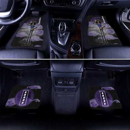 One Piece Car Mats Brook Character Cloud And Moon Pattern Car Floor Mats Black Purple
