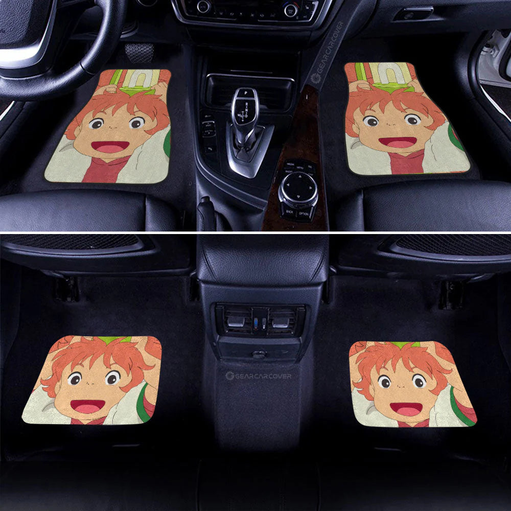 SGhibli Car Mats SGhibli Ponyo Brunhilde Face Graphic Car Floor Mats Colorful