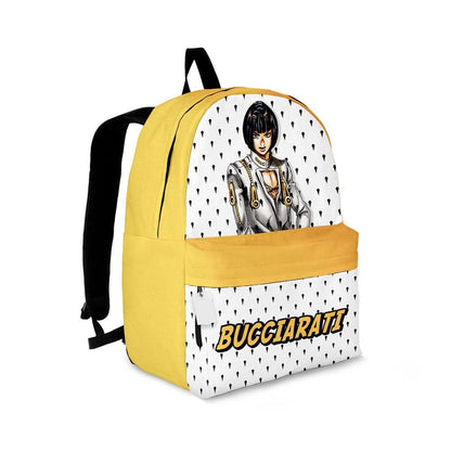 Jojo’s Bizarre Adventure Backpack Jojo’s Bizarre Adventure Bruno Bucciarati Graphic Backpacks White Yellow