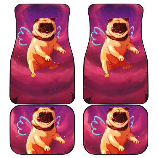 Dog Car Floor Mats Cute Pull Dog With Wings In The Sky Car Mats