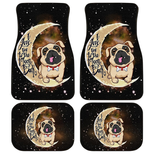 Dog Car Floor Mats Cute Bull Dog Love You To The Moon Car Mats