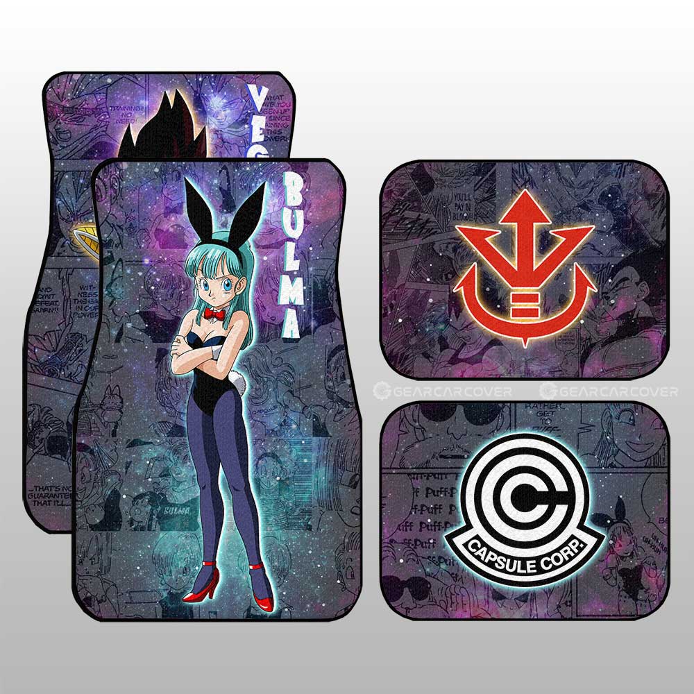 Dragon Ball Car Mats Bulma And Vegeta Car Floor Mats Galaxy Style Dragon Ball Anime Car Floor Mats